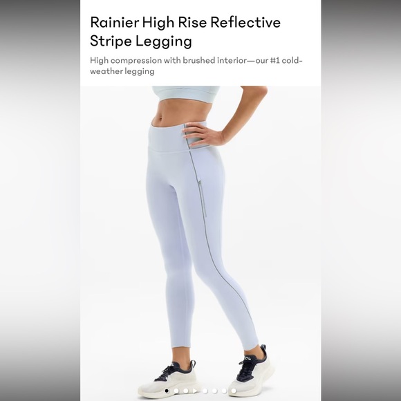 Athleta Pants - Athleta Rainier High Rise Reflective Stripe Legging